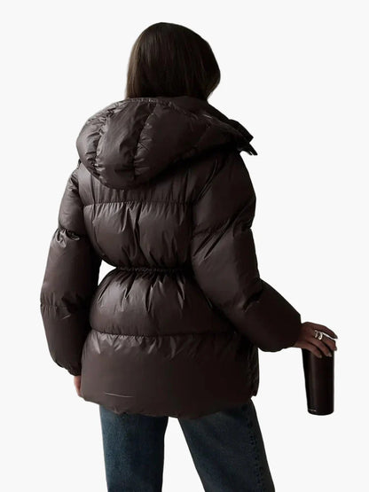 Damen Winter Steppjacke mit Kapuze – Modische Outdoor Pufferjacke für kalte Tage