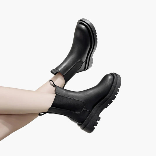 Damen Chelsea Boots mit dicker Sohle – Modische Alltagsschuhe für Herbst und Winter