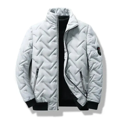 Gesteppte Jacke mit Hohem Kragen, Reißverschluss und Seitentaschen