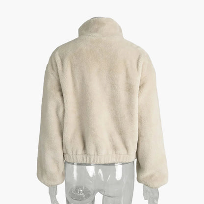 Damen Trendige Kunstfell-Jacke für Herbst und Winter – Kuschelig, Modisch, Vielseitig