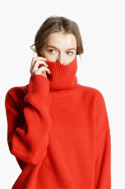 Damen Strickpullover mit Rollkragen – Modisch und Bequem für Alltag und Büro