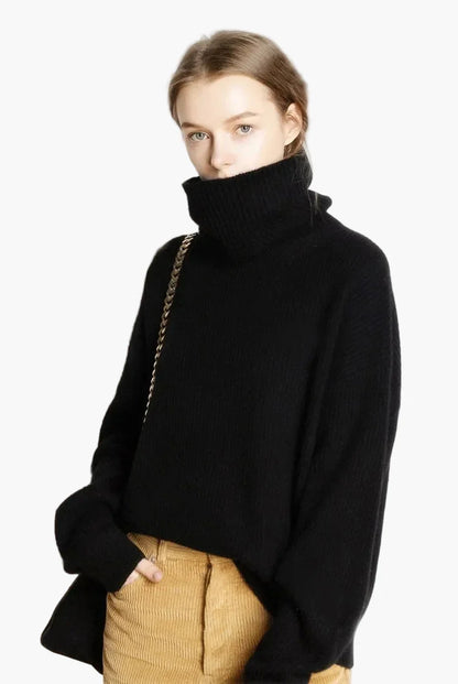 Damen Strickpullover mit Rollkragen – Modisch und Bequem für Alltag und Büro