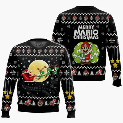 Unisex Retro Pixel Gaming Ugly Christmas Sweater – Pullover für Gamer und Weihnachtsfans
