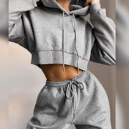 Damen Trainingsanzug Zweiteiler – Modischer Freizeit Hoodie und Jogginghose Set für Alltag und Sport