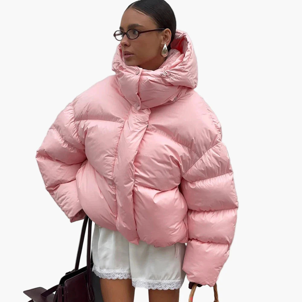 Damen Oversized Winter Steppjacke – Modische Puffjacke für Alltag und Freizeit