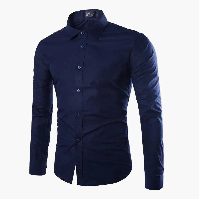 Herren Business Freizeit Slim Fit Hemd – Modernes Langarmhemd für Büro & Alltag