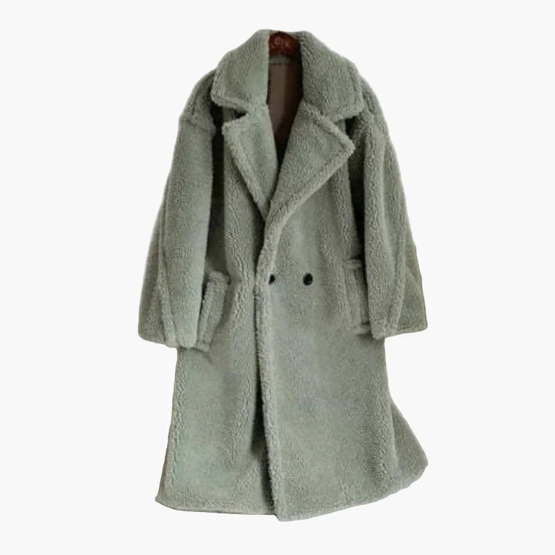 Damen Oversize Teddy Mantel – Modischer Winter-Look für stilbewusste Frauen