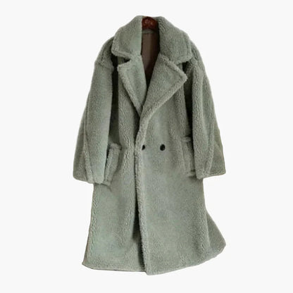 Damen Oversize Teddy Mantel – Modischer Winter-Look für stilbewusste Frauen