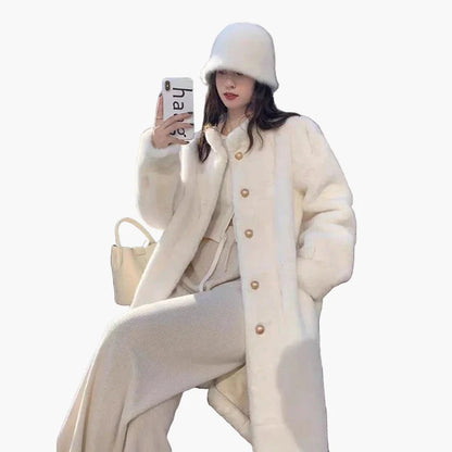 Damen Luxus Wintermantel Eleganter Klassischer Stil für Alltag und besondere Anlässe