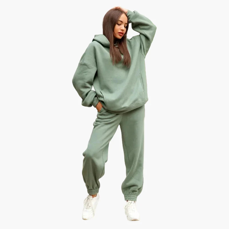 Damen Oversize Hoodie & Jogginghose Set – Bequemer Freizeitanzug im modernen Streetwear-Stil