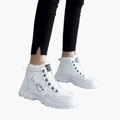 Damen Winter Sneaker Boots – Modische High-Top Freizeitschuhe mit Warmfutter für kalte Tage