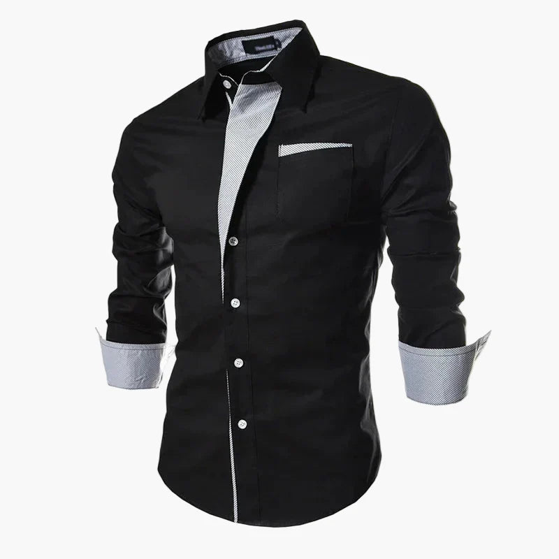 Herren Business Freizeit Slim Fit Hemd – Modernes Langarmhemd für Büro & Alltag