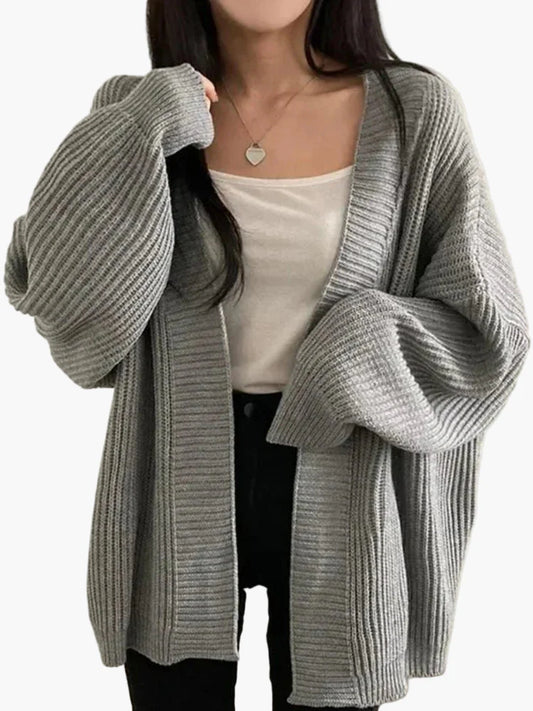 Damen Strickcardigan im Oversized-Look – Lässige Strickjacke für Alltag und Freizeit
