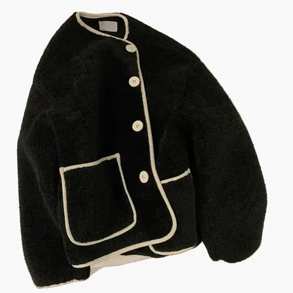 Damen Freizeit Teddyjacke im Oversized-Look – Lässiger Streetstyle für Herbst und Winter