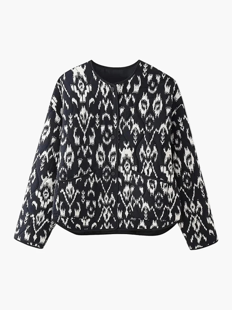 Damen Steppjacke im Boho-Stil – Modische Übergangsjacke für Alltag und Freizeit