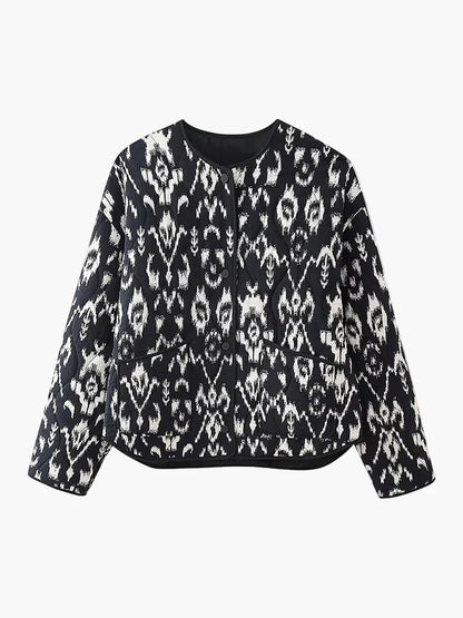 Damen Steppjacke im Boho-Stil – Modische Übergangsjacke für Alltag und Freizeit