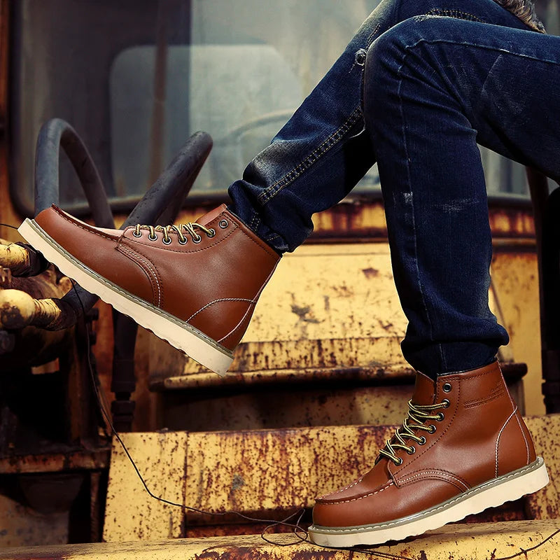 Herren Retro Winterstiefel – Modische Outdoor Boots für Freizeit & Alltag