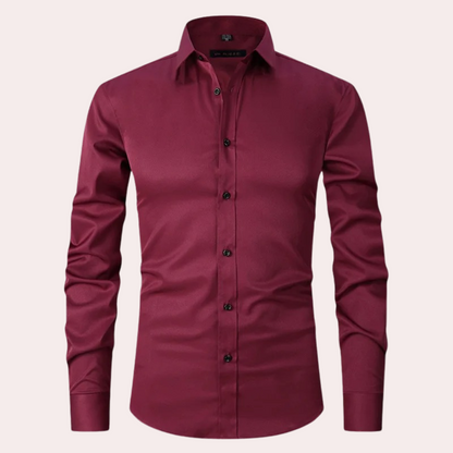 Herren Business Freizeithemd Slim Fit – Klassisches Stretch Hemd für Büro und Alltag