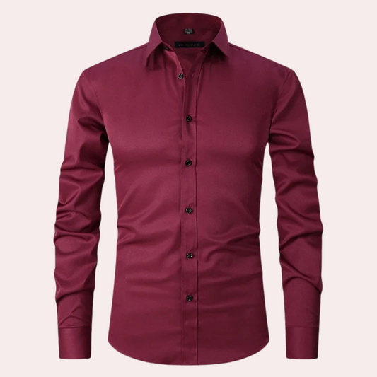 Herren Business Freizeithemd Slim Fit – Klassisches Stretch Hemd für Büro und Alltag