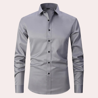 Herren Business Freizeithemd Slim Fit – Klassisches Stretch Hemd für Büro und Alltag