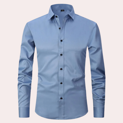 Herren Business Freizeithemd Slim Fit – Klassisches Stretch Hemd für Büro und Alltag