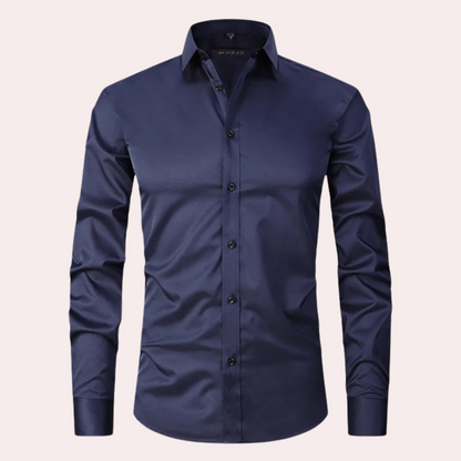 Herren Business Freizeithemd Slim Fit – Klassisches Stretch Hemd für Büro und Alltag