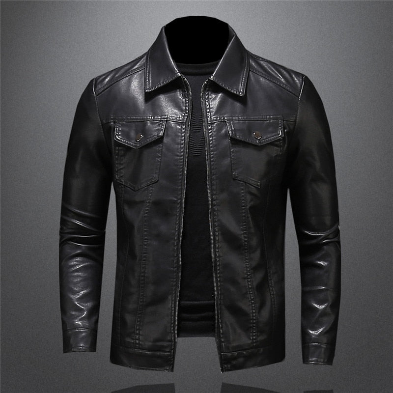 Herren Lederjacke im klassischen Design für stilvollen Alltag und besondere Anlässe