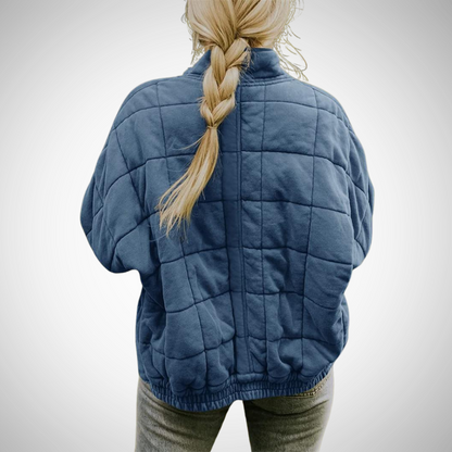 Damen Steppjacke im angesagten Oversize-Look für Herbst und Winter – Modische Freizeitjacke