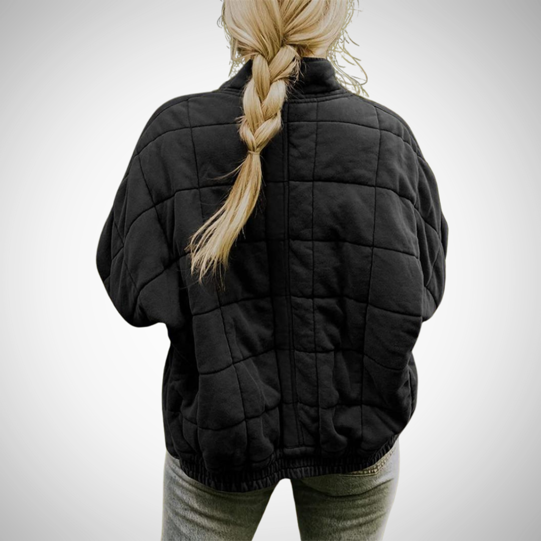 Damen Steppjacke im angesagten Oversize-Look für Herbst und Winter – Modische Freizeitjacke