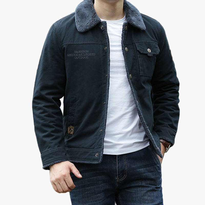 Herren Outdoor Winterjacke im Pilotenstil – Warm & Winddicht, Freizeit & Abenteuer