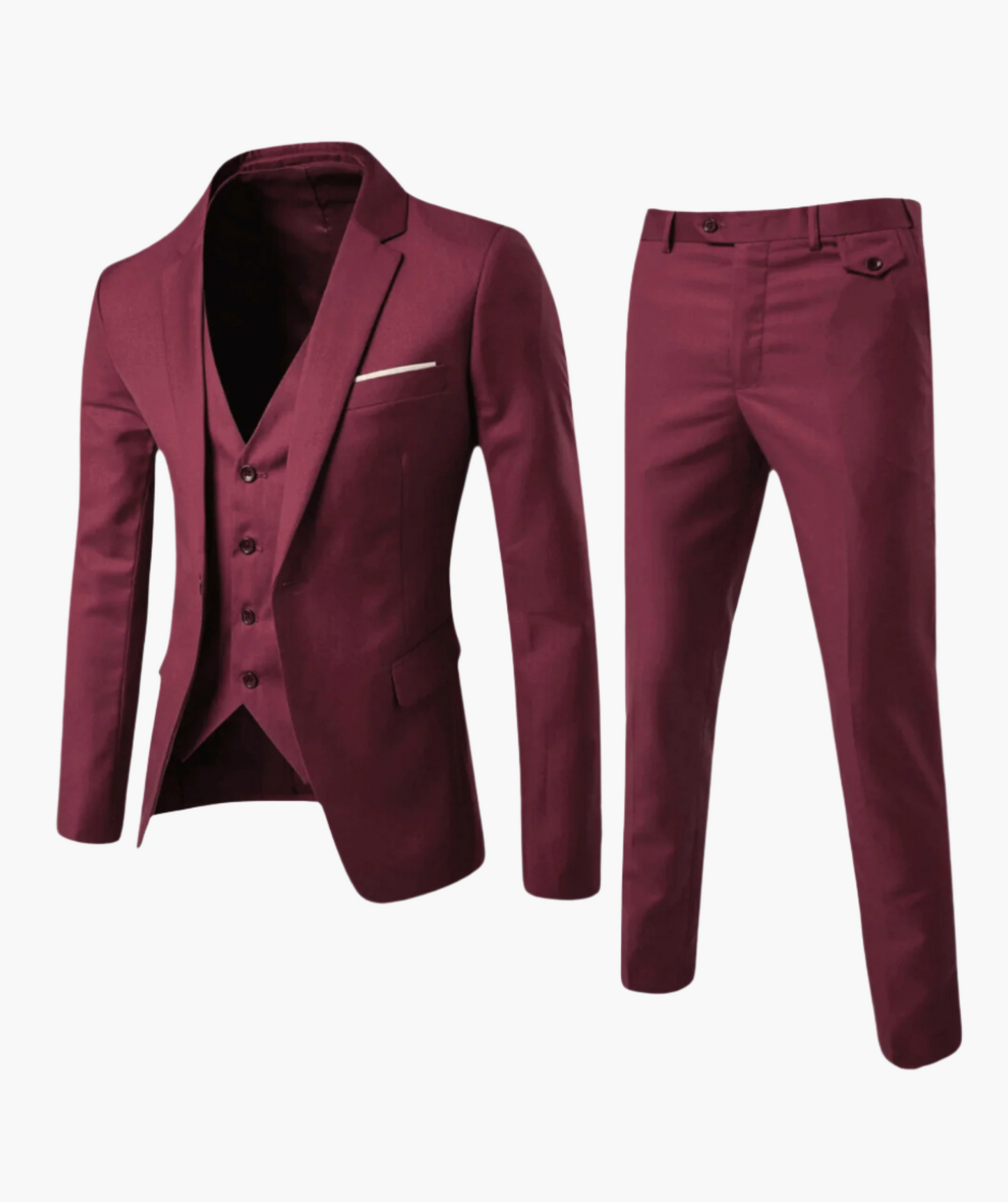 Herren Anzug Dreiteilig Klassisch Business & Hochzeit – Eleganter Anzug mit Weste