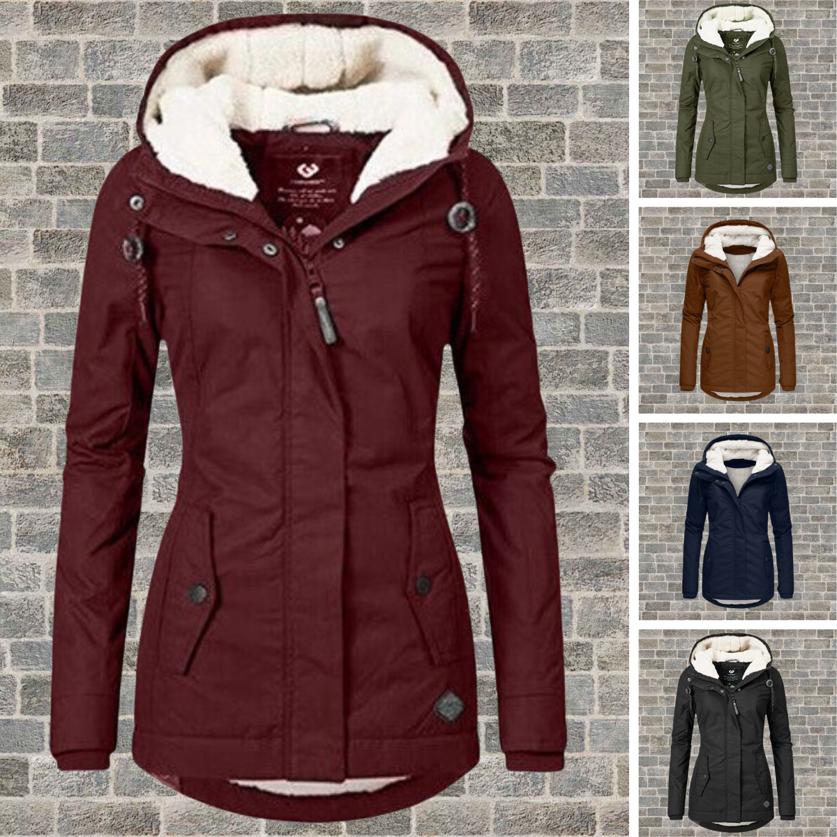 Damen Winter Parka mit Kapuze – Kuscheliger Sherpa-Hoodie für Outdoor & Alltag