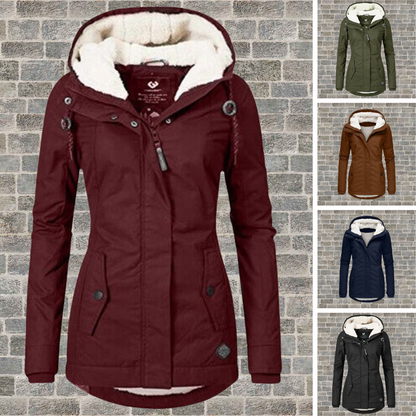Damen Winter Parka mit Kapuze – Kuscheliger Sherpa-Hoodie für Outdoor & Alltag