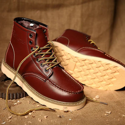 Herren Retro Winterstiefel – Modische Outdoor Boots für Freizeit & Alltag