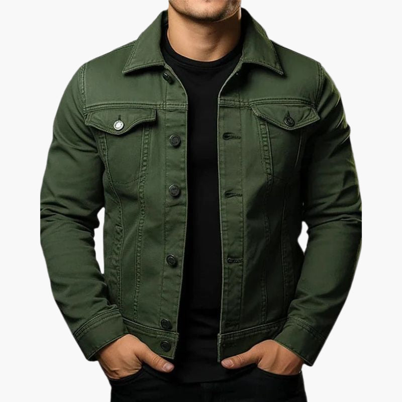 Herren Denimjacke im klassischen Streetstyle – Lässige Übergangsjacke für Alltag und Freizeit