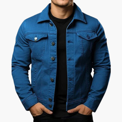 Herren Denimjacke im klassischen Streetstyle – Lässige Übergangsjacke für Alltag und Freizeit