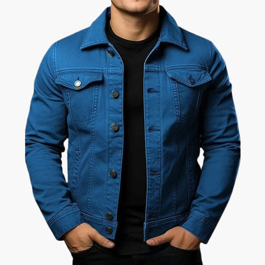 Herren Denimjacke im klassischen Streetstyle – Lässige Übergangsjacke für Alltag und Freizeit