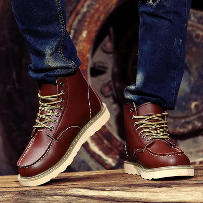 Herren Retro Winterstiefel – Modische Outdoor Boots für Freizeit & Alltag