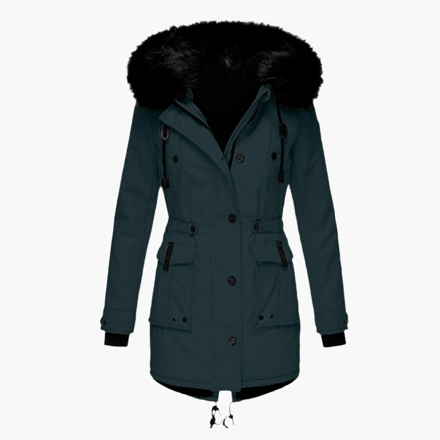 Damen Winterparka mit Kunstpelzkapuze – Eleganter Outdoor-Parka für kalte Tage