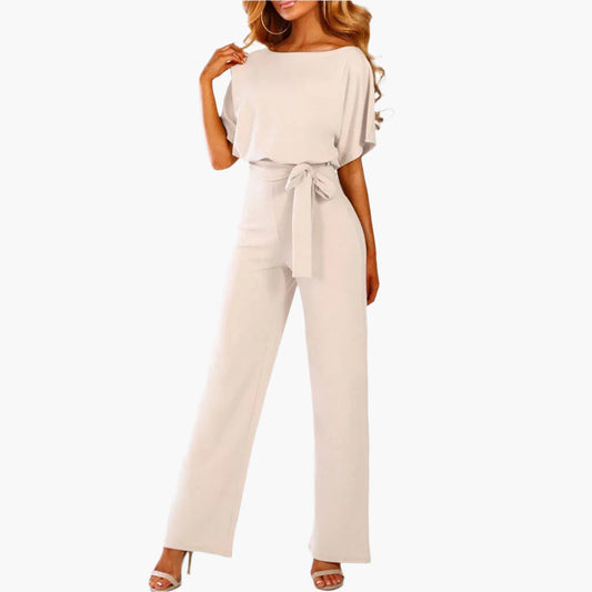 Damen Eleganter Jumpsuit mit Gürtel – Modischer Einteiler für besondere Anlässe