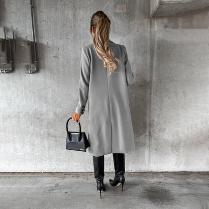 Damen Wintermantel Eleganter Gehrock Stil – Business & Alltag