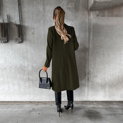 Damen Wintermantel Eleganter Gehrock Stil – Business & Alltag