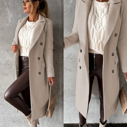 Damen Wintermantel Eleganter Gehrock Stil – Business & Alltag