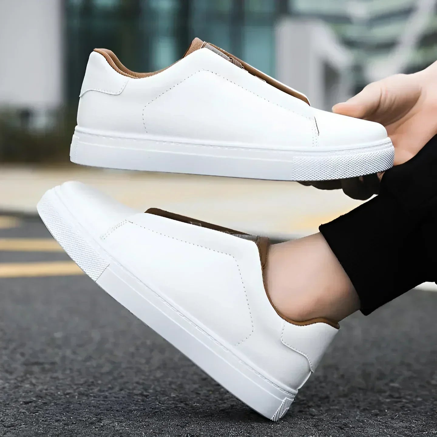 Herren Sneaker Klassisch Stilvoll Bequem für Alltag und Büro