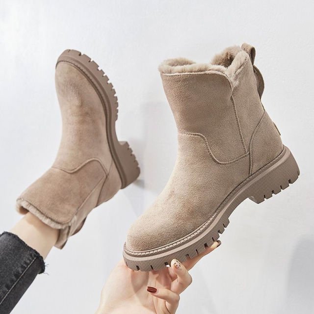 Damen Winter-Boots mit Warmfutter und rutschfester Sohle – Modische Stiefel für Alltag und Outdoor