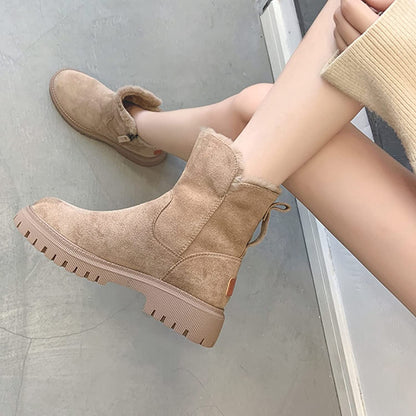 Damen Winter-Boots mit Warmfutter und rutschfester Sohle – Modische Stiefel für Alltag und Outdoor