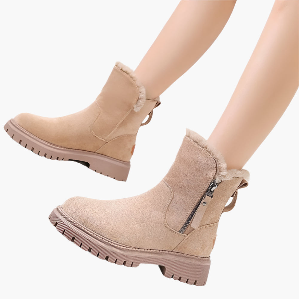 Damen Winter-Boots mit Warmfutter und rutschfester Sohle – Modische Stiefel für Alltag und Outdoor