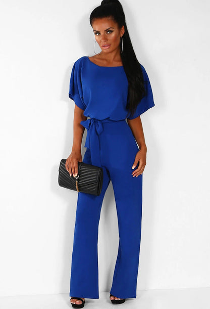 Margaret – Modischer Damen-Jumpsuit mit Schnürung und Knöpfen