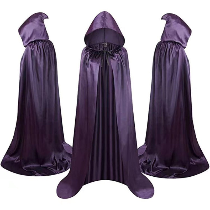 Halloween Umhang für Erwachsene – Reversibler Vampir & Hexen Mantel – Perfekt für Kostüm, Party & Gruselspaß