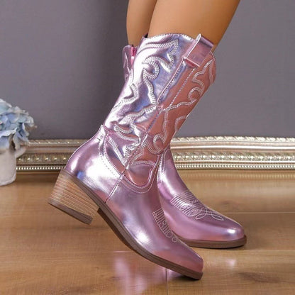 Christina – Modische Westernstiefel mit Chunky Heel